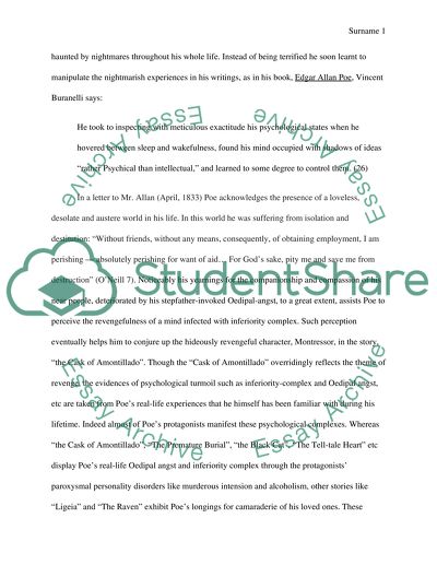 Psychosomatic Disorders and Traumatic Experiences in Poes Real Life