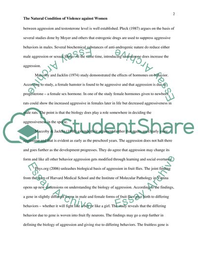 The Natural Condition of Violence Against Women