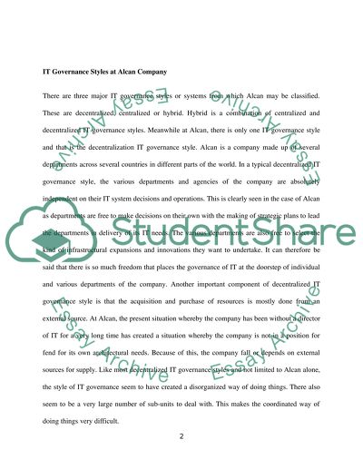 IT Case Study for Alcan