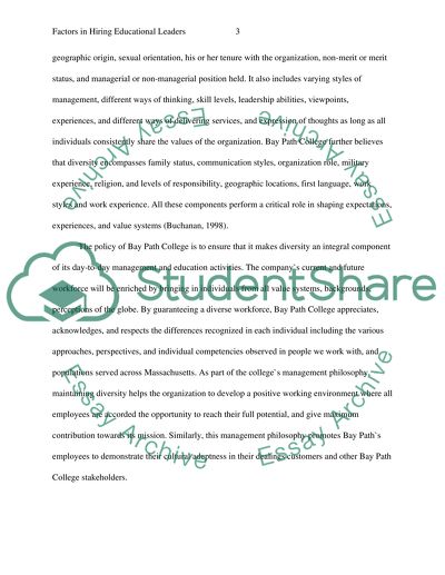 Factors in hiring educational leaders