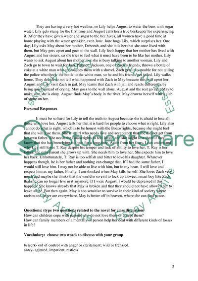 The secret life of bees theme essay image