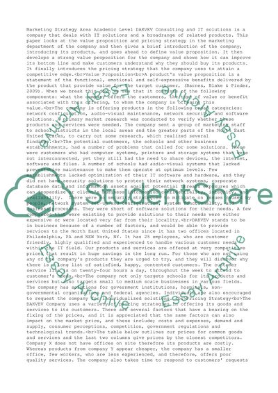 Business Plan - Marketing Section