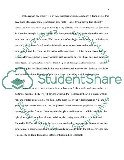 The Perspectives of Euthanasia