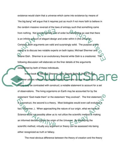 The Way of Creationism versus Evolution