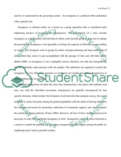 Comparison of Insurgency and Guerilla Warfare