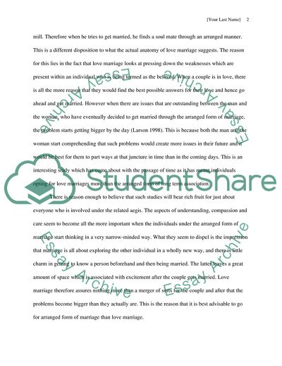 The Actual Anatomy of Love Marriage