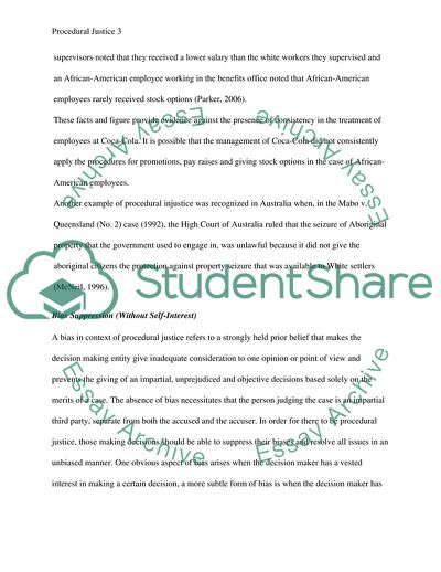 Procedural Justice at Coca-Cola