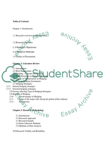 Hedging Strategies Adopted by Airlines Organizations for Hedging their Foreign