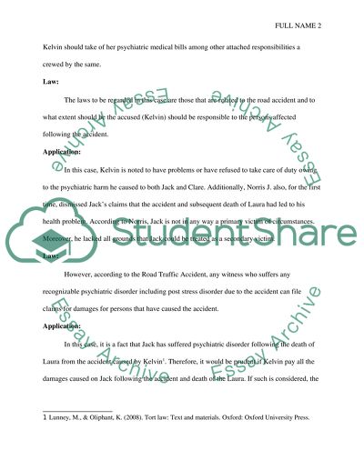 Law of Tort - Traffic Accident Law