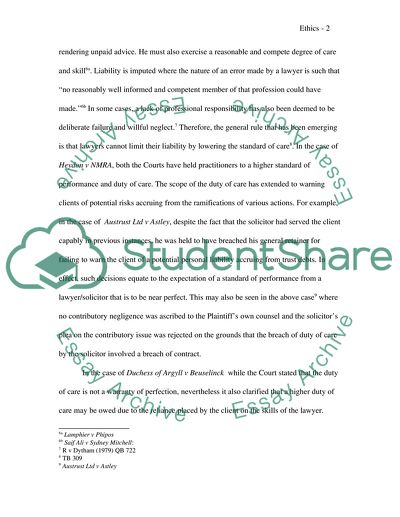 Ethics in Professional Practice