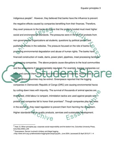 The Equator Principles and Their Effects on Project Lending