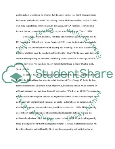 A research about: There is no security policy to guarantee the safety of the Electronic Health Records