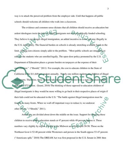 Government Should Provide Free Public Education to Children of Illegal Immigrants