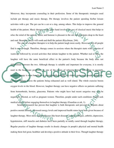 The Therapeutic Goal of Laughter Therapy