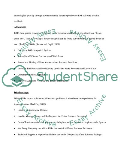 Enterprise Resource Planning Process