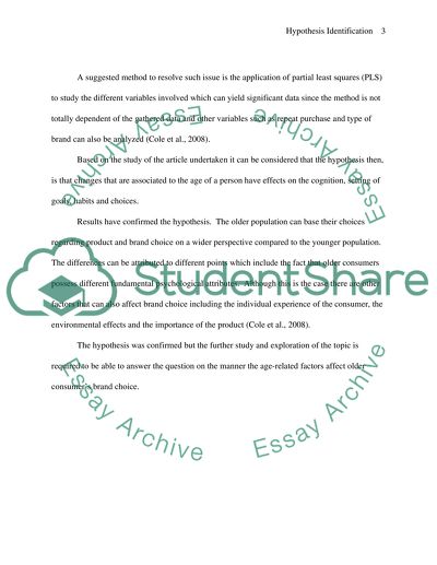 The Skills In The Identification Of The Hypothesis