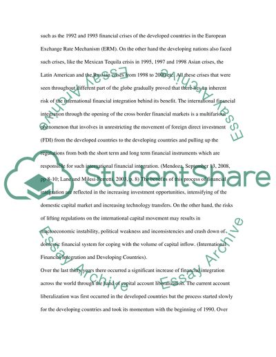 What Explains Todays High Degree of Global Financial Integration