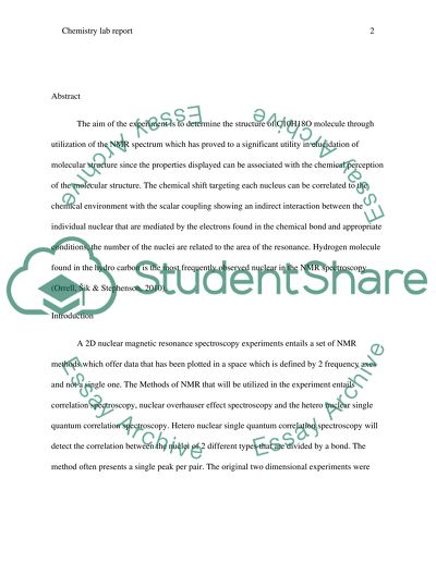 Nuclear Magnetic Resonance Spectroscopy
