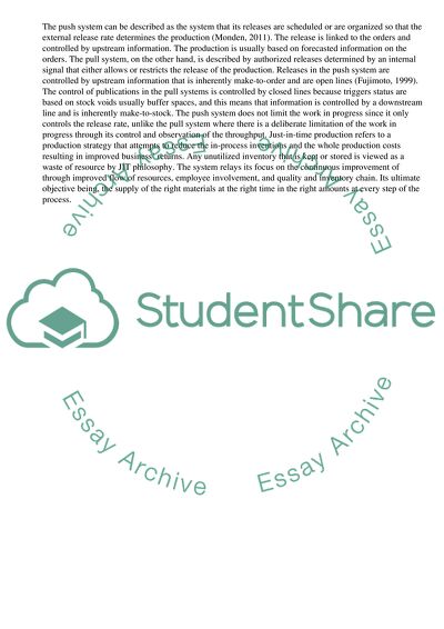 Just-in-Time Production