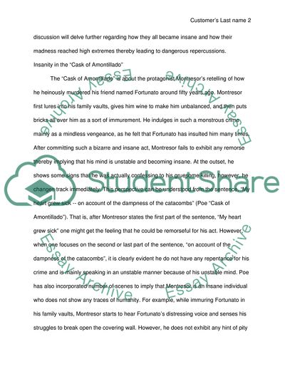 Insanity in Edgar Allen Poes Works