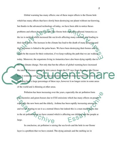Global Warming, the Widening of the Ozone Hole