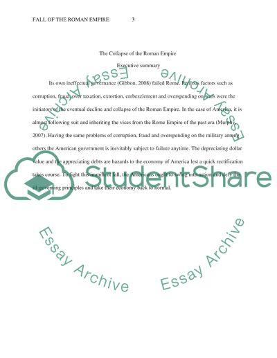 Fall of the Roman Empire and How It Relates to America Today