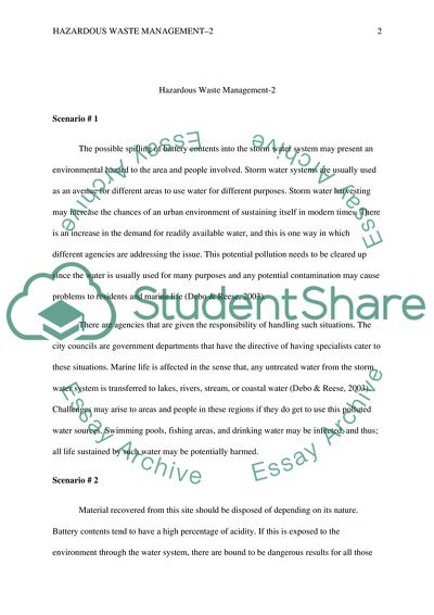 Hazardous waste management #2