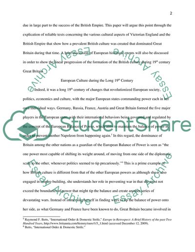 British Culture During the Long 19th Century (1780-1914)