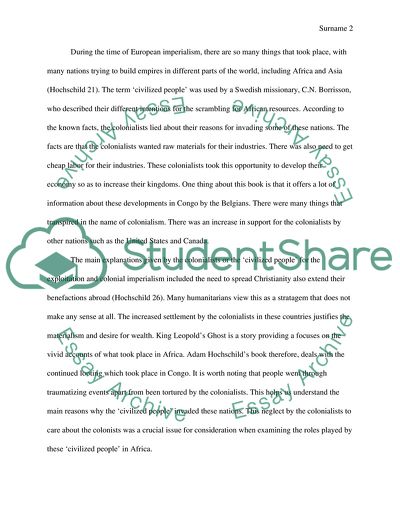 King Leopolds Ghost by Adam Hochschilds