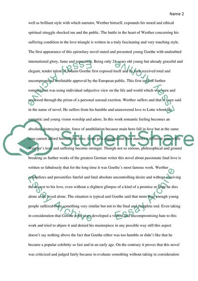 Mary Shelleys Frankenstein and Johann Goethes The Sorrows of Young Werther