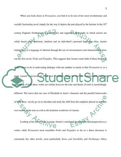 Transformation in Austens Feminist Ideology