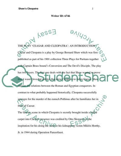 Bernard Shaws Ceasar and Cleopatra