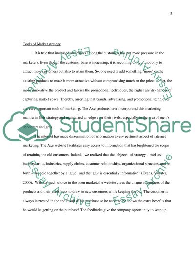 Innovative and Mix Market Strategy for Axe Products