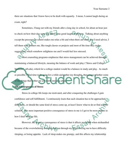 Stress and College Life