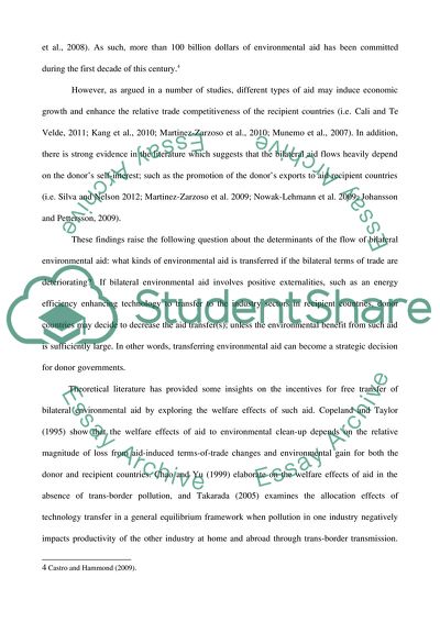 Strategic Bilateral Environmental Aid and Trans-Border Pollution