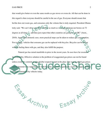 Gas Price as a Real Problem