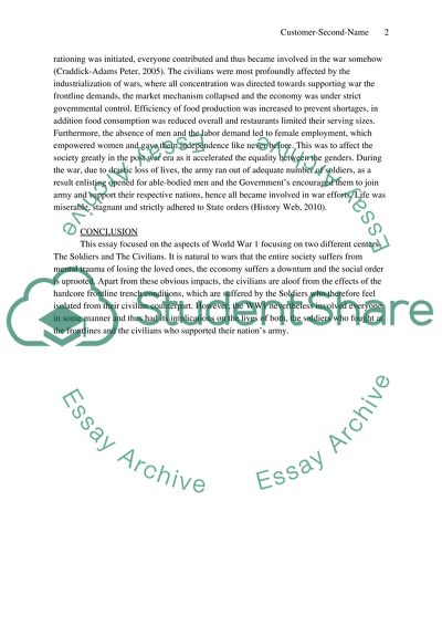 History of First World War