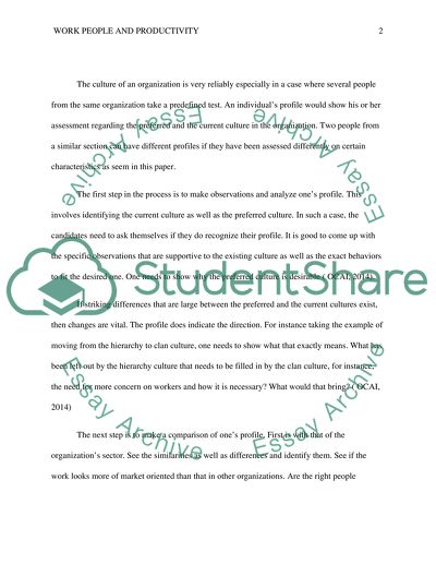 Work People and Productivity