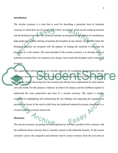 Potential Benefits of a Circular Economy