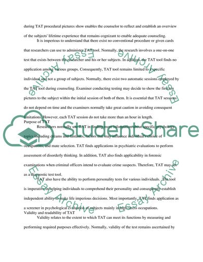Description of the Thematic Apperception Test