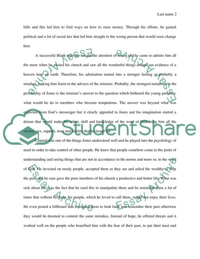 The Psychology of Jim Jones