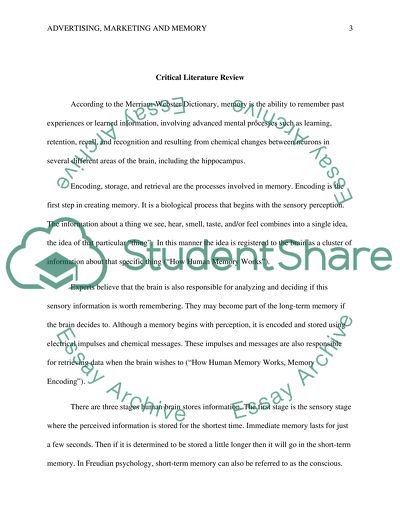 Investigating Effects of Advertising and Marketing in Human Memory