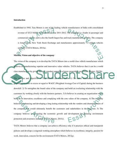 Organizational Purposes and SWOT Analysis of Tata Motors