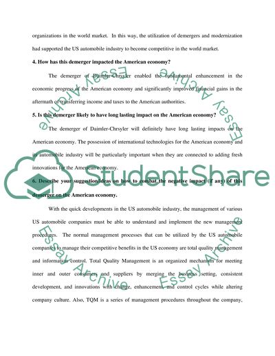 Major Issues of Demerger