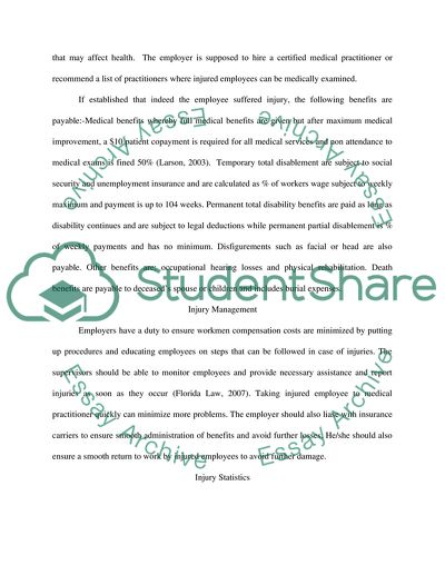 Workers Compensation in the State of Florida