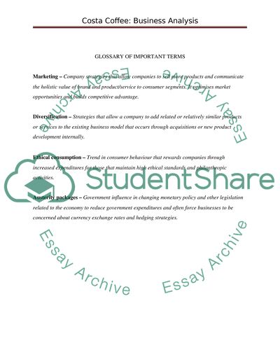 Costa Coffee: Business Analysis