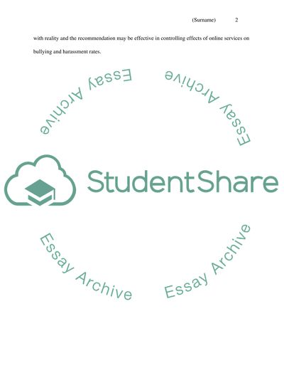 Are Online Services Responsible for an Increase in Bullying and Harassment Responses