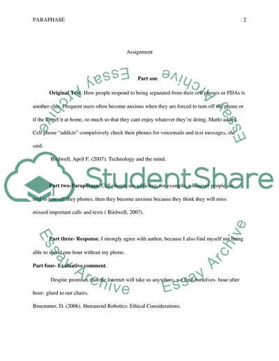 The Art of Paraphrasing