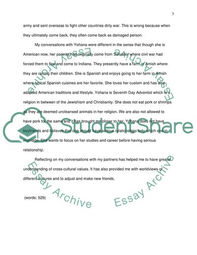 Reflaction paper of conversation partener