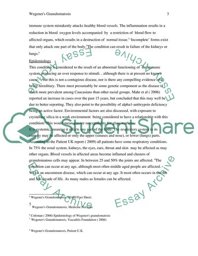 Information about Wegeners Granulomatosis